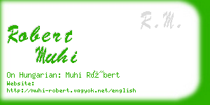 robert muhi business card